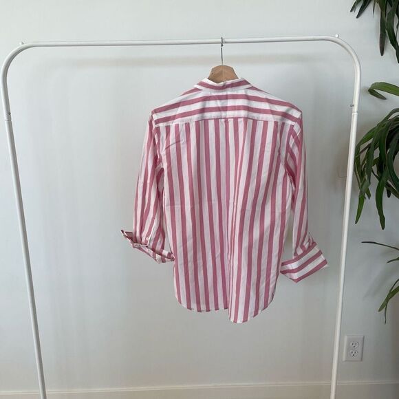 J.Crew Garçon Pink Striped Cabana Vacation Top Button Down - Picture 6 of 6